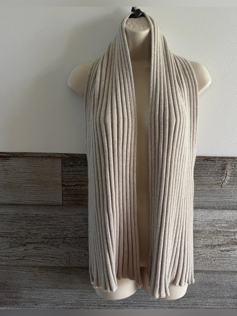 Riscatto Portofino Made in Italy Merino Wool Blend Ribbed Knit Scarf